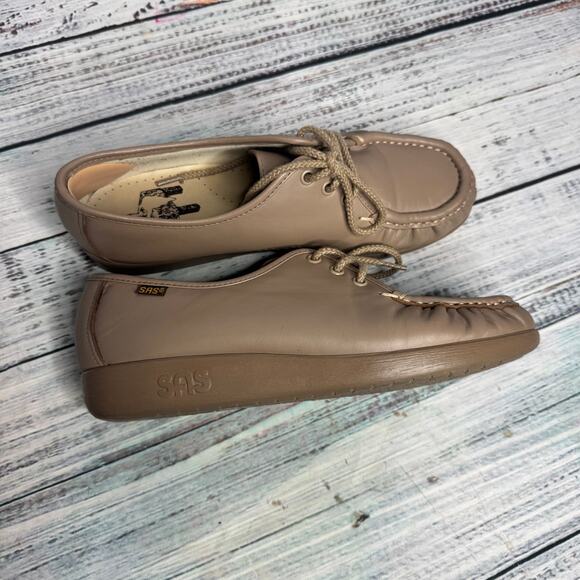 SAS Women's Siesta Oxford Mocha Mocs Loafers Comfort Shoes 8 - Picture 4 of 5